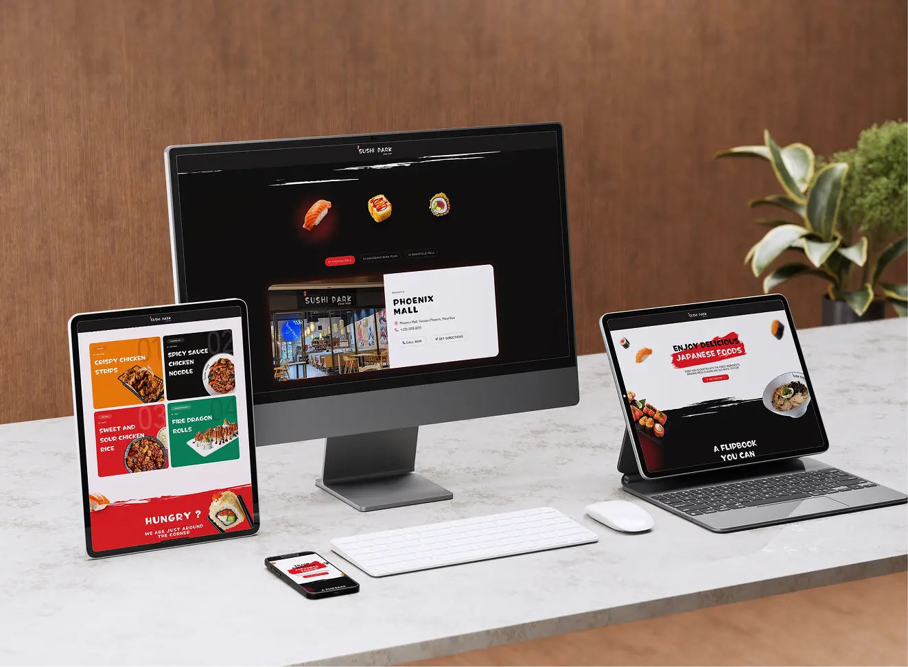 Website Mockup for Sushi Park